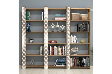 Hovdane Bokhylle 184 cm - Brun/Hvit - Oppbevaring - Hylle - Bokhylle