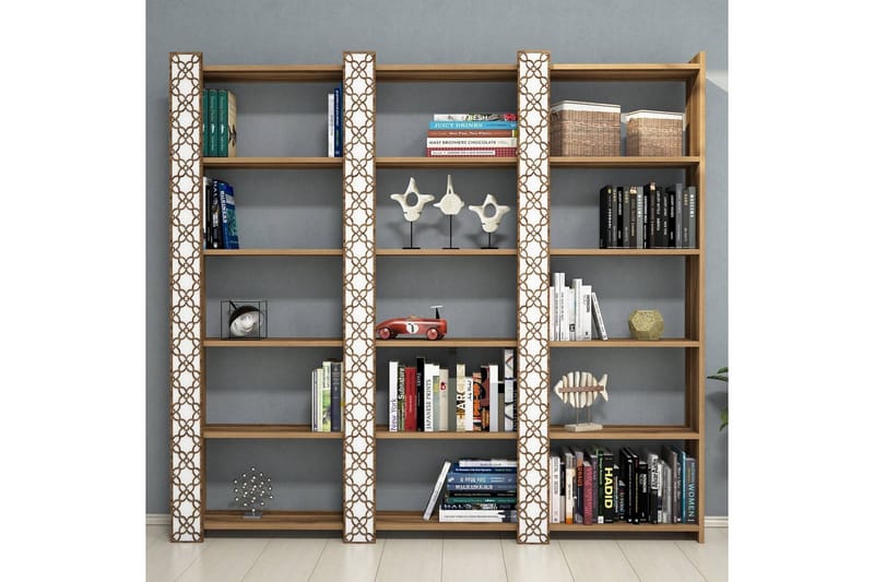 Hovdane Bokhylle 184 cm - Brun/Hvit - Oppbevaring - Hylle - Bokhylle