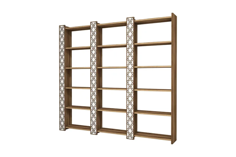 Hovdane Bokhylle 184 cm, Brun/Hvit