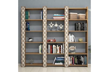 Hovdane Bokhylle 184 cm - Brun/Hvit - Oppbevaring - Hylle - Bokhylle