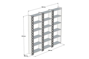 Hovdane Bokhylle 184 cm - Mørkebrun - Oppbevaring - Hylle - Bokhylle