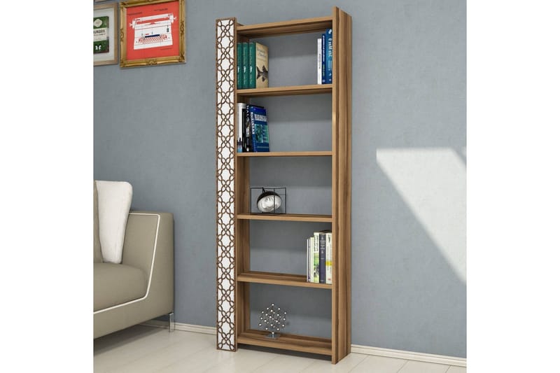Hovdane Bokhylle 64 cm - Brun/Hvit - Oppbevaring - Hylle - Bokhylle