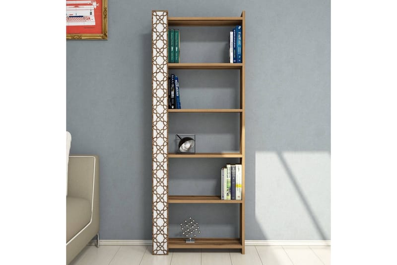 Hovdane Bokhylle 64 cm - Brun/Hvit - Oppbevaring - Hylle - Bokhylle