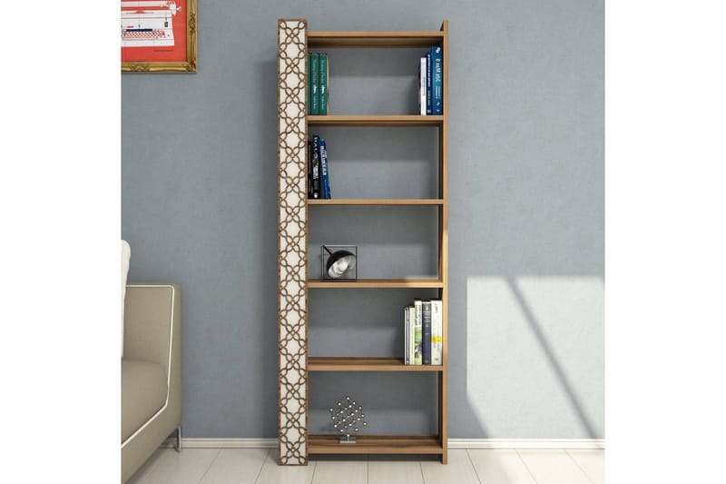 Hovdane Bokhylle 64 cm - Brun/Hvit - Oppbevaring - Hylle - Bokhylle