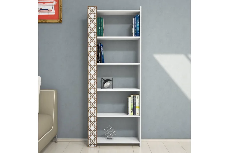 Hovdane Bokhylle 64 cm - Hvit - Oppbevaring - Hylle - Bokhylle