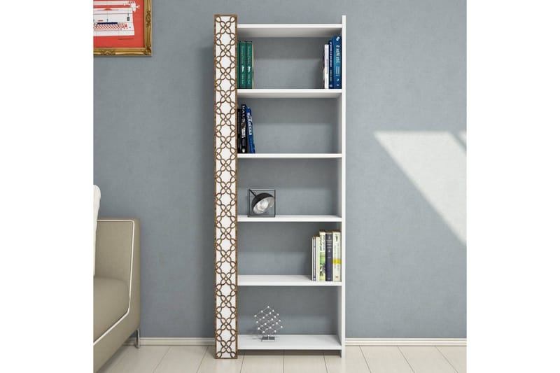 Hovdane Bokhylle 64 cm - Hvit - Oppbevaring - Hylle - Bokhylle