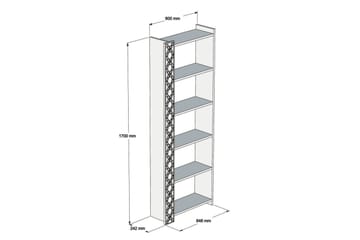 Hovdane Bokhylle 64 cm - Hvit - Oppbevaring - Hylle - Bokhylle