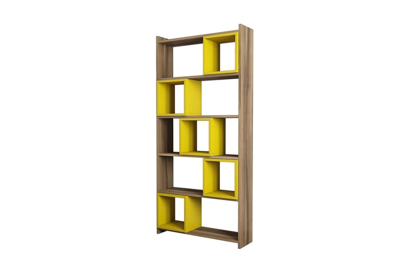 Hovdane Bokhylle 80 cm - Brun/Gul - Oppbevaring - Hylle - Bokhylle