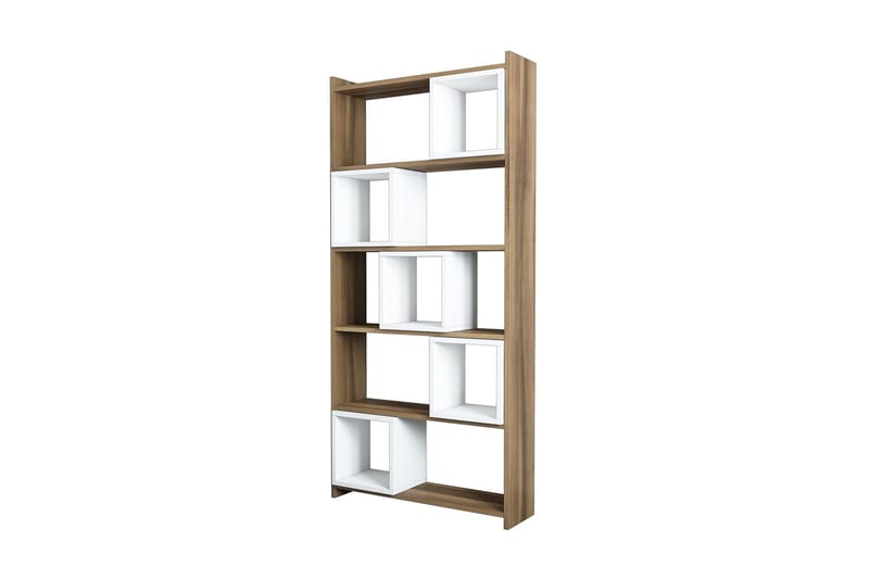 Hovdane Bokhylle 80 cm, Hvit/Brun