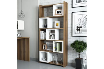 Hovdane Bokhylle 80 cm - Hvit/Brun - Oppbevaring - Hylle - Bokhylle