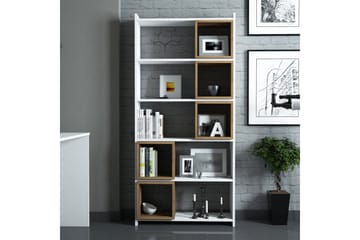Hovdane Bokhylle 80 cm - Hvit/Brun - Oppbevaring - Hylle - Bokhylle