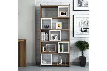 Hovdane Bokhylle 80 cm - Hvit/Brun - Oppbevaring - Hylle - Bokhylle