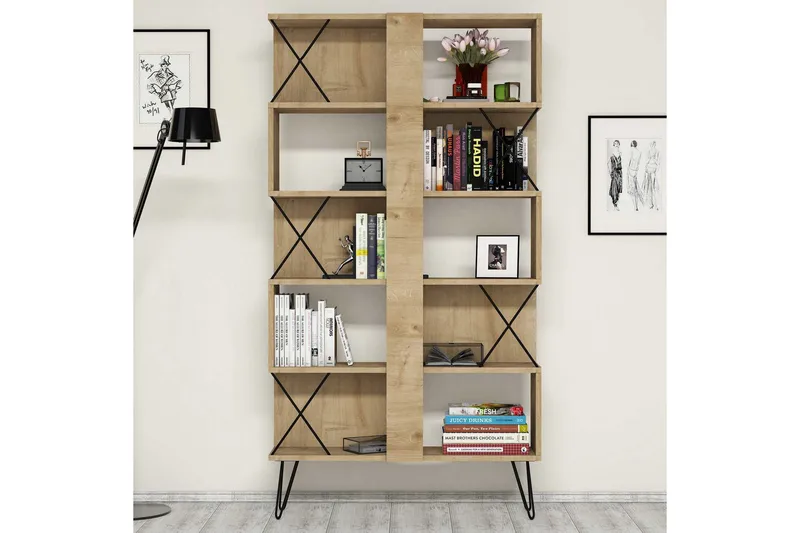 Hovdane Bokhylle 90 cm - Brun - Oppbevaring - Hylle - Bokhylle