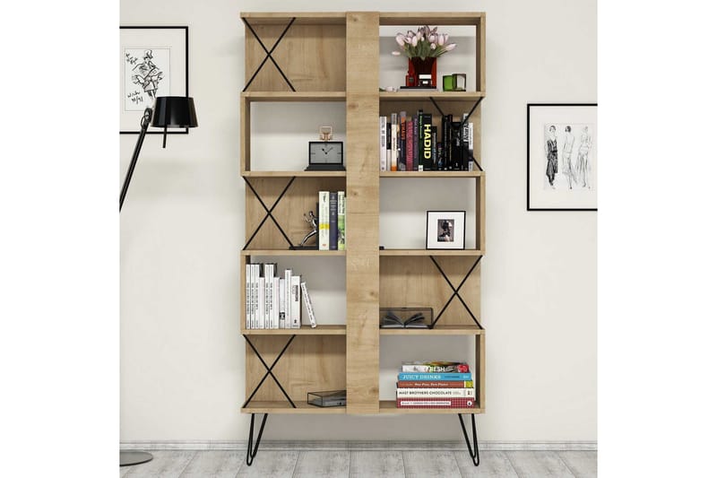 Hovdane Bokhylle 90 cm - Brun - Oppbevaring - Hylle - Bokhylle