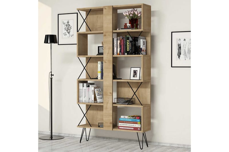 Hovdane Bokhylle 90 cm - Brun - Oppbevaring - Hylle - Bokhylle