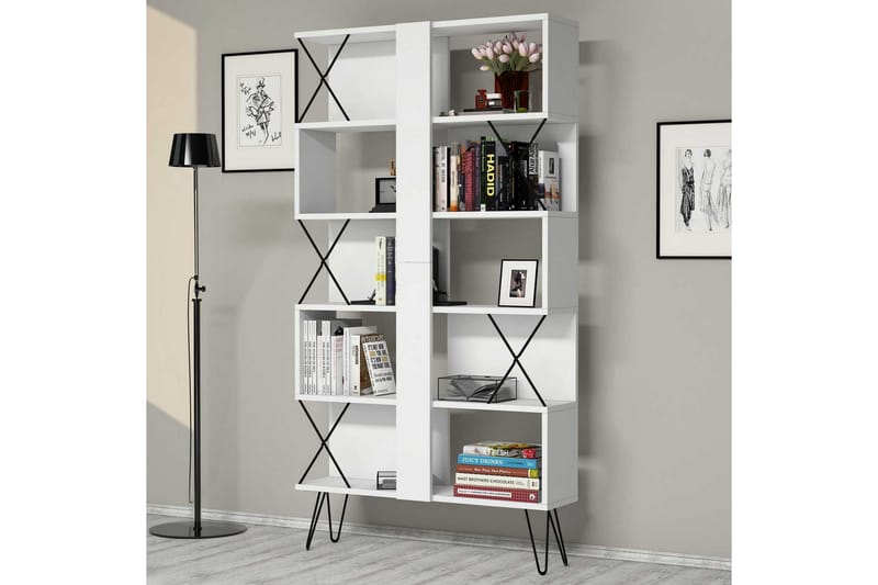 Hovdane Bokhylle 90 cm - Hvit - Oppbevaring - Hylle - Bokhylle