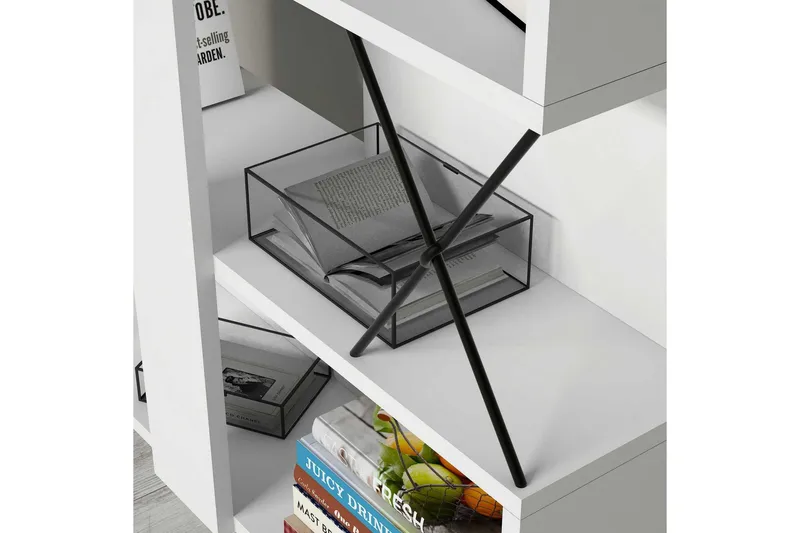 Hovdane Bokhylle 90 cm - Hvit - Oppbevaring - Hylle - Bokhylle