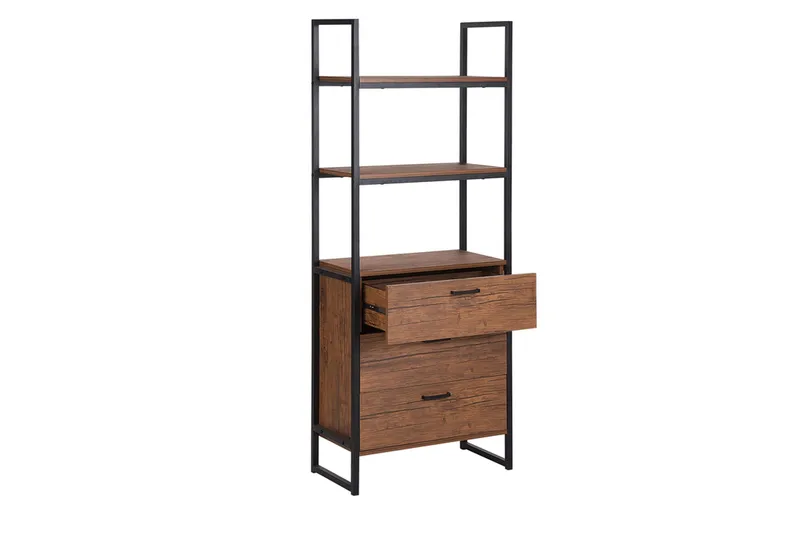 Hylle med skuffer TIFTON - Tre / Natur - Oppbevaring - Hylle - Bokhylle