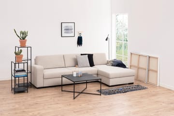 Ikaria Bokhylle 35 cm med 4 Hyller i Glass og Metall - Svart - Oppbevaring - Hylle - Bokhylle