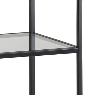 Ikaria Bokhylle 35 cm med 4 Hyller i Glass og Metall - Svart - Oppbevaring - Hylle - Bokhylle