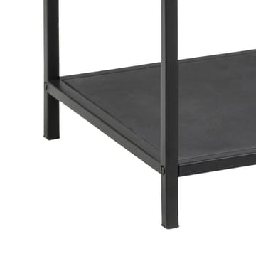 Ikaria Bokhylle 35 cm med 4 Hyller i Glass og Metall - Svart - Oppbevaring - Hylle - Bokhylle