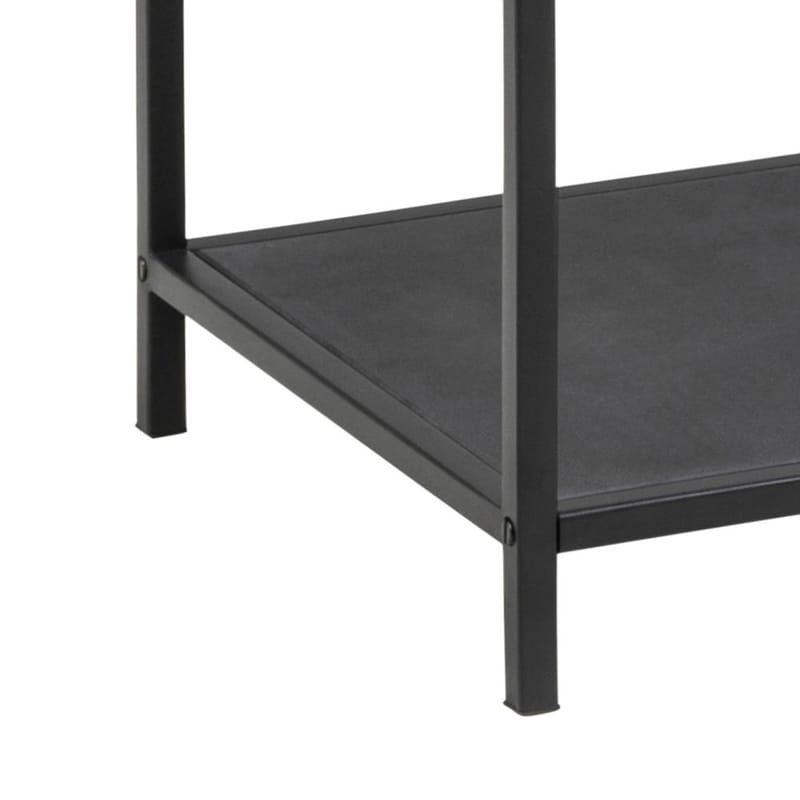 Ikaria Bokhylle 35 cm med 4 Hyller i Glass og Metall - Svart - Oppbevaring - Hylle - Bokhylle