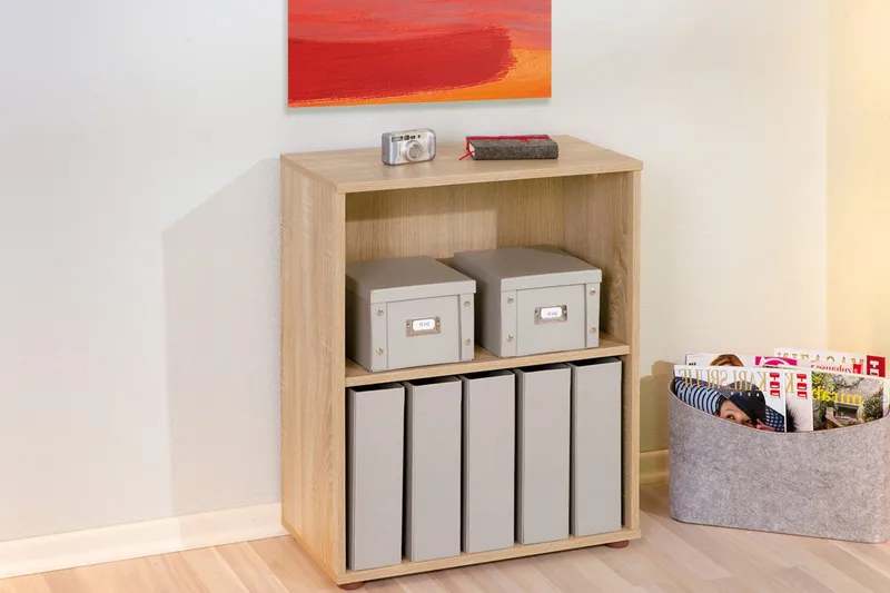 Imhilde Bokhylle 60x75 cm - Lys Eik - Oppbevaring - Hylle - Bokhylle