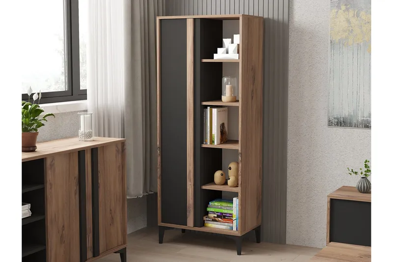 Iraz Bokhylle 70 cm, Antrasitt