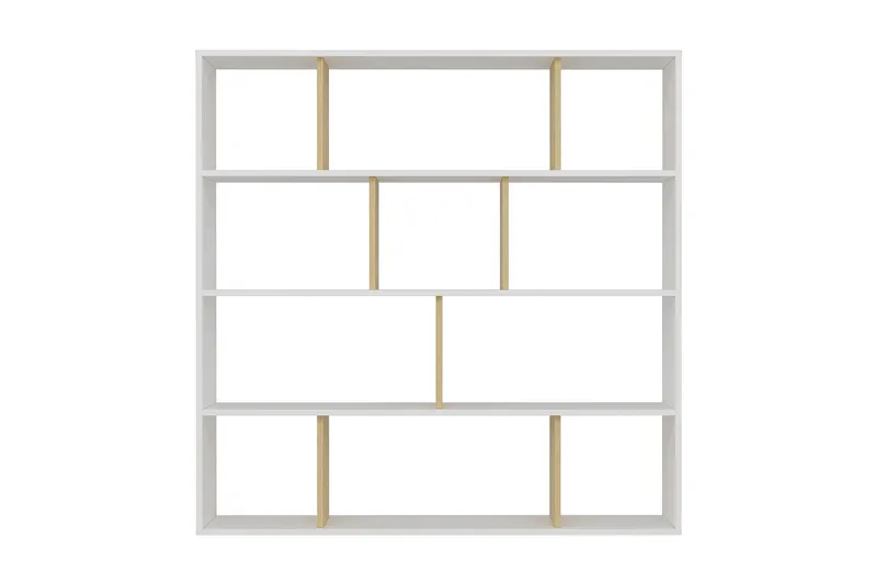 Jasenica Bokhylle 145x25 cm, tre/Natur/Hvit