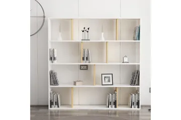 Jasenica Bokhylle 145x25 cm - tre/Natur/Hvit - Oppbevaring - Hylle - Bokhylle