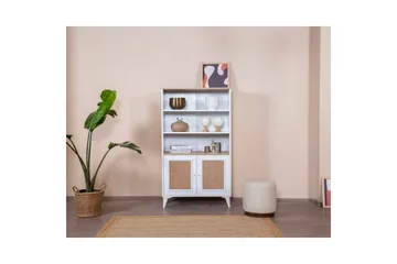Bokhylle Jatinder Hvit / Eik - Hvit - Oppbevaring - Hylle - Bokhylle