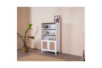 Bokhylle Jatinder Hvit / Eik - Hvit - Oppbevaring - Hylle - Bokhylle