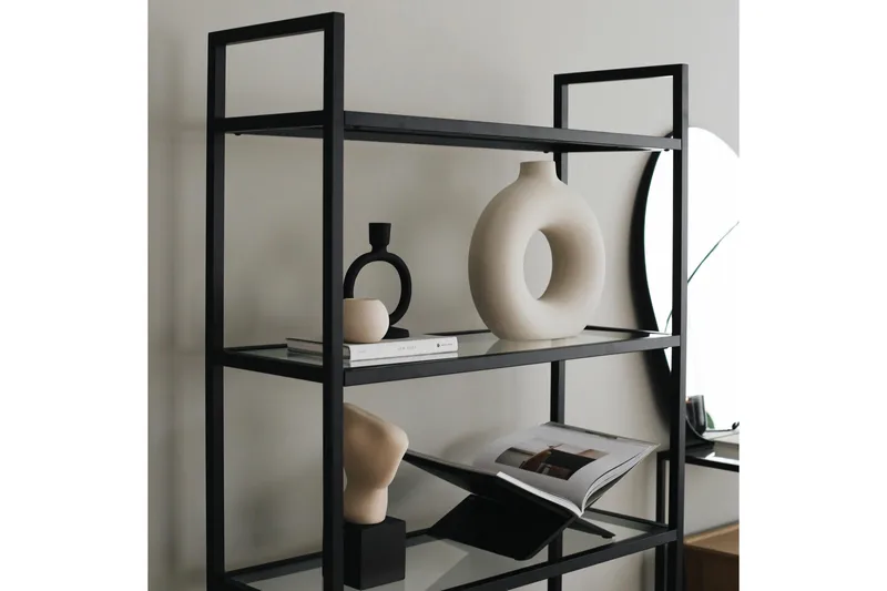 Jorrel Bokhylle 165x80 cm - Svart - Oppbevaring - Hylle - Bokhylle