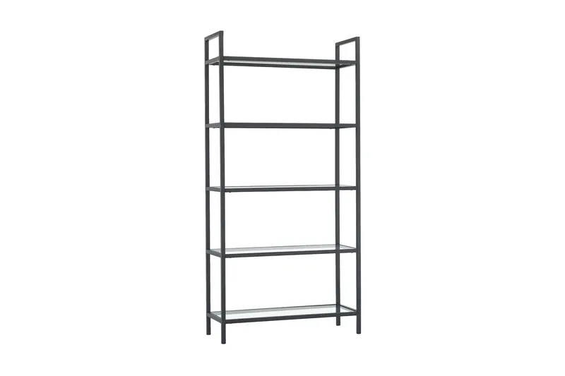 Jorrel Bokhylle 165x80 cm - Svart - Oppbevaring - Hylle - Bokhylle