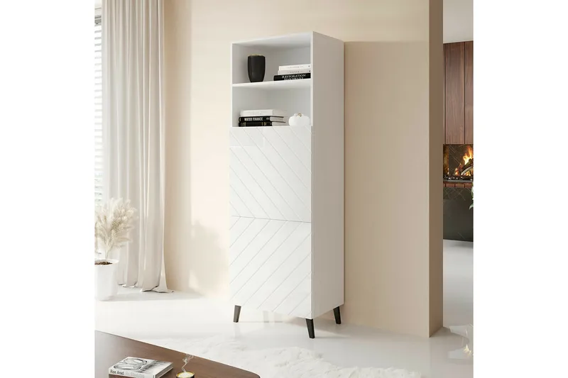 Juniskär Bokhylle 60 cm i Malt Tre - Hvit - Oppbevaring - Hylle - Bokhylle