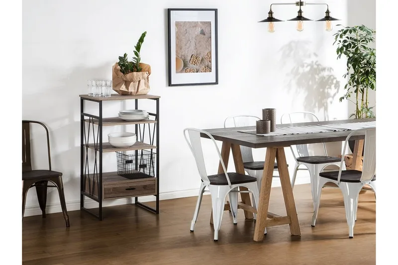 Keene Bokhylle 56 cm i Mørkt Tre - Brun - Oppbevaring - Hylle - Bokhylle