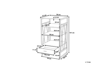 Keene Hylle 56 cm - Tre / Natur - Oppbevaring - Hylle - Bokhylle
