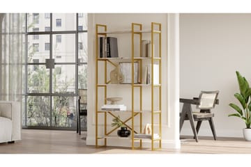 Kerakeha Bokhylle 87,5x30 cm Gull - Hanah Home - Oppbevaring - Hylle - Bokhylle