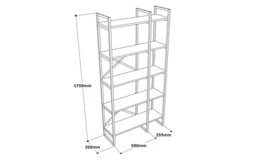 Kerakeha Bokhylle 87,5x30 cm Gull - Hanah Home - Oppbevaring - Hylle - Bokhylle
