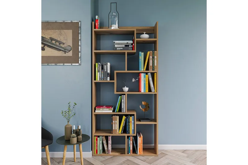 Keralia Bokhylle 90x22 cm 5 Hyller - Natur - Oppbevaring - Hylle - Bokhylle