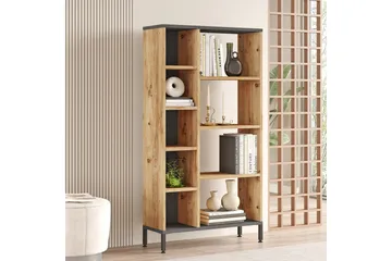 Keshav Bokhylle 72x25,5 cm Antrasitt/Brun - Hanah Home - Oppbevaring - Hylle - Bokhylle