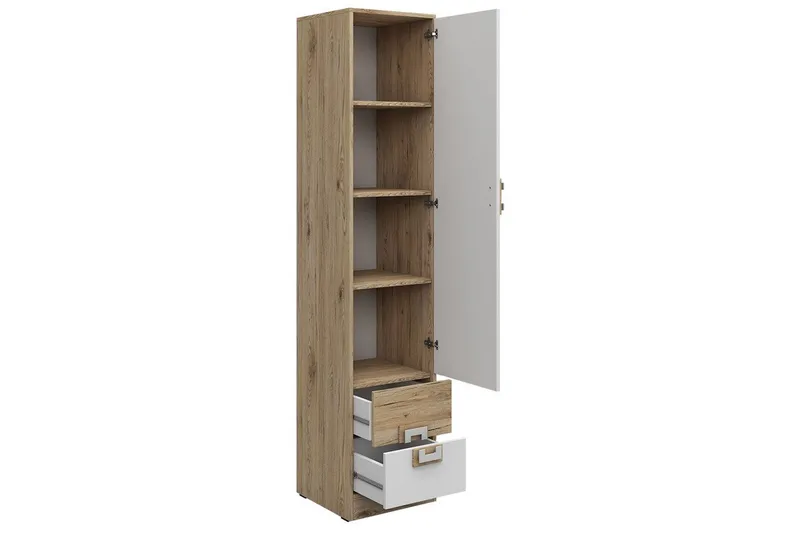 Klacksberg Hylle 40x40x190 cm - Beige / Hvit - Oppbevaring - Hylle - Bokhylle