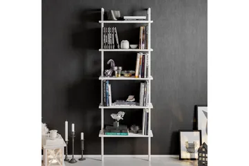 Konsterud Bokhylle - Hvit - Oppbevaring - Hylle - Stigehylle & trappehylle