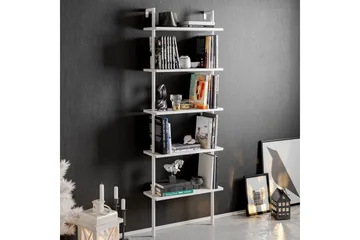 Konsterud Bokhylle - Hvit - Oppbevaring - Hylle - Stigehylle & trappehylle