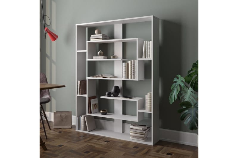 Kussmann Bokhylle 120 cm - Hvit - Oppbevaring - Hylle - Bokhylle