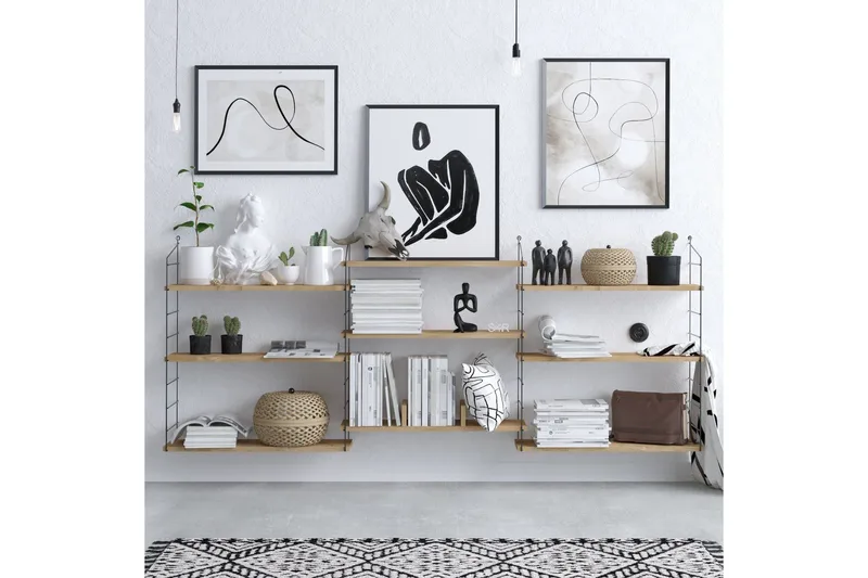 Laba Bokhylle 85x20 cm Brun - Hanah Home - Oppbevaring - Hylle - Bokhylle