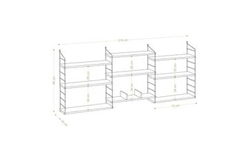 Laba Bokhylle 85x20 cm Brun - Hanah Home - Oppbevaring - Hylle - Bokhylle