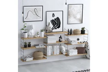 Laba Bokhylle 85x20 cm Brun - Hanah Home - Oppbevaring - Hylle - Bokhylle