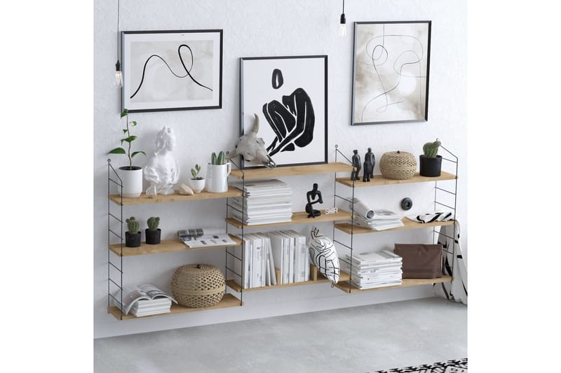 Laba Bokhylle 85x20 cm Brun - Hanah Home - Oppbevaring - Hylle - Bokhylle