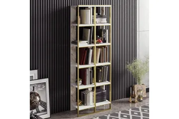 Lachasity Bokhylle 64 cm - Gull|Hvit - Oppbevaring - Hylle - Bokhylle